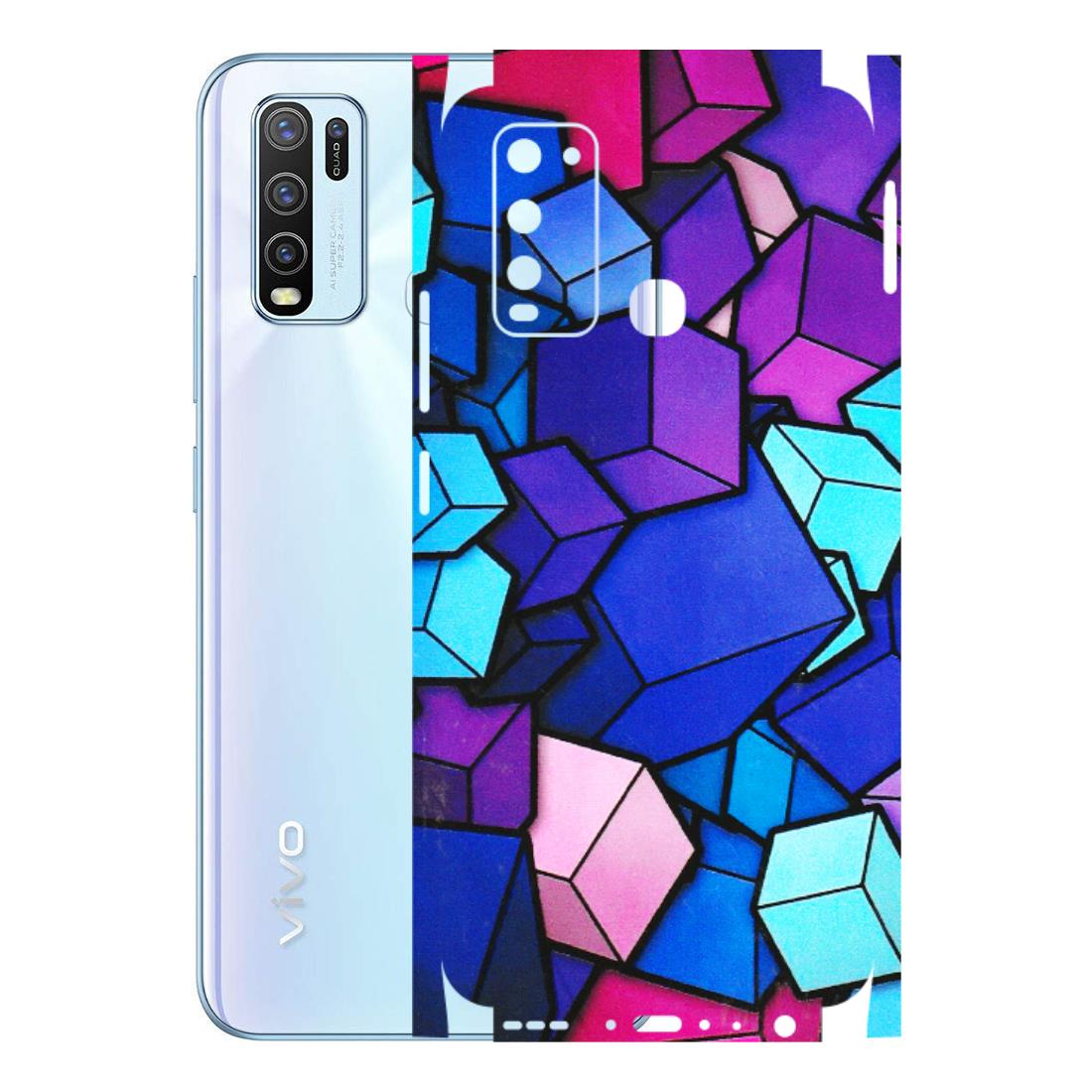 VIVO Y Series Phone Skins (All Models) - Cube Doodle - 3D Embossed Finish (L-141) Vivo Y50