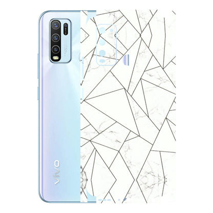 VIVO Y Series Phone Skins (All Models) - Luxury White Marble Effect - 3D Embossed Finish (L-168) Vivo Y50