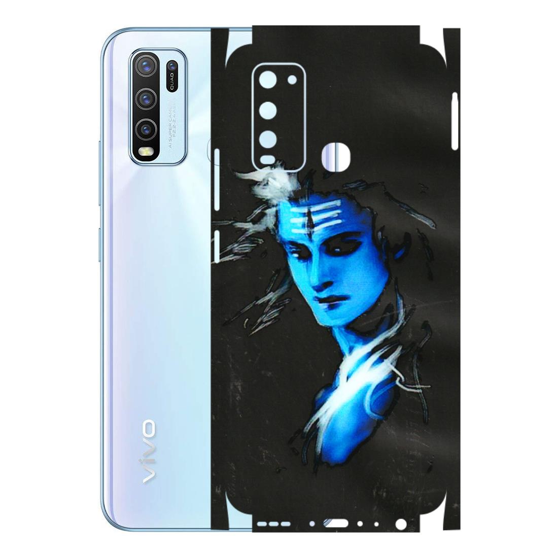 VIVO Y Series Phone Skins (All Models) - Har Har Mahadev Blue/Black - 3D Embossed Finish (L-185) Vivo Y50
