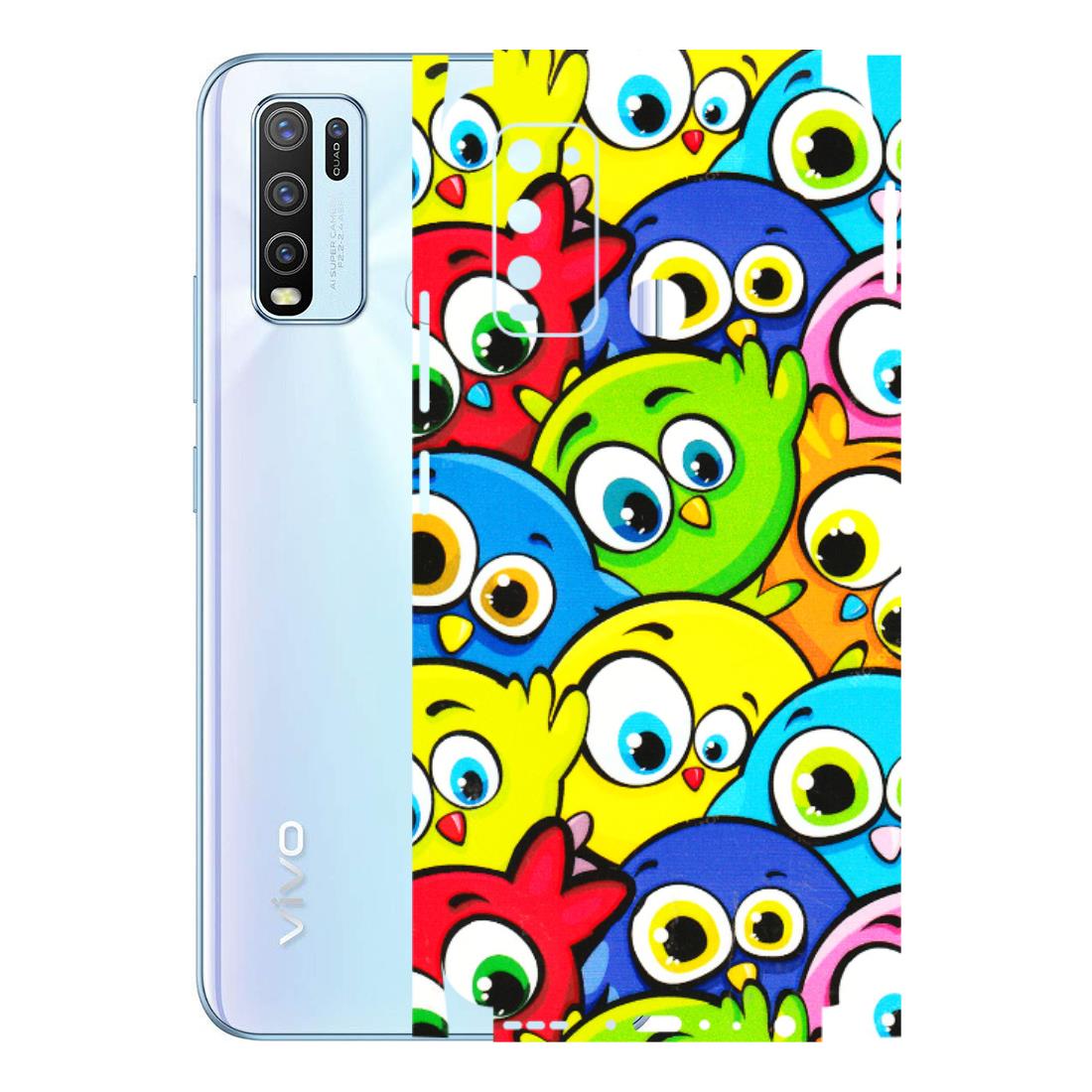 VIVO Y Series Phone Skins (All Models) - Cute Fluffy Birds - 3D Embossed Finish (L-213) Vivo Y50