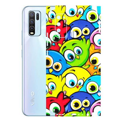 VIVO Y Series Phone Skins (All Models) - Cute Fluffy Birds - 3D Embossed Finish (L-213) Vivo Y50