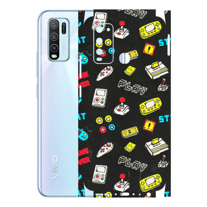 VIVO Y Series Phone Skins (All Models) - Gaming Doodles - 3D Embossed Finish (L-224) Vivo Y50
