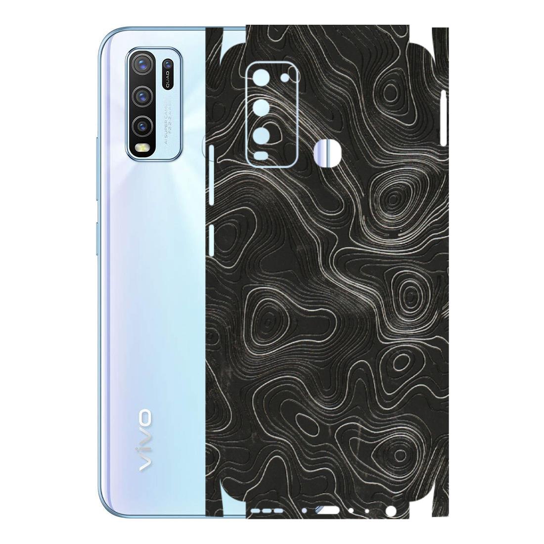 VIVO Y Series Phone Skins (All Models) - Abstract White Line Map - 3D Embossed Finish (L-269) Vivo Y50