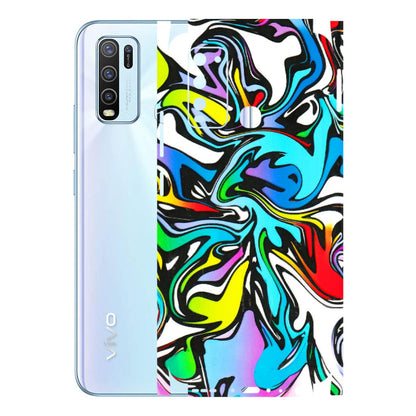 VIVO Y Series Phone Skins (All Models) - Abstract Colour Paints - 3D Embossed Finish (L-271) Vivo Y50