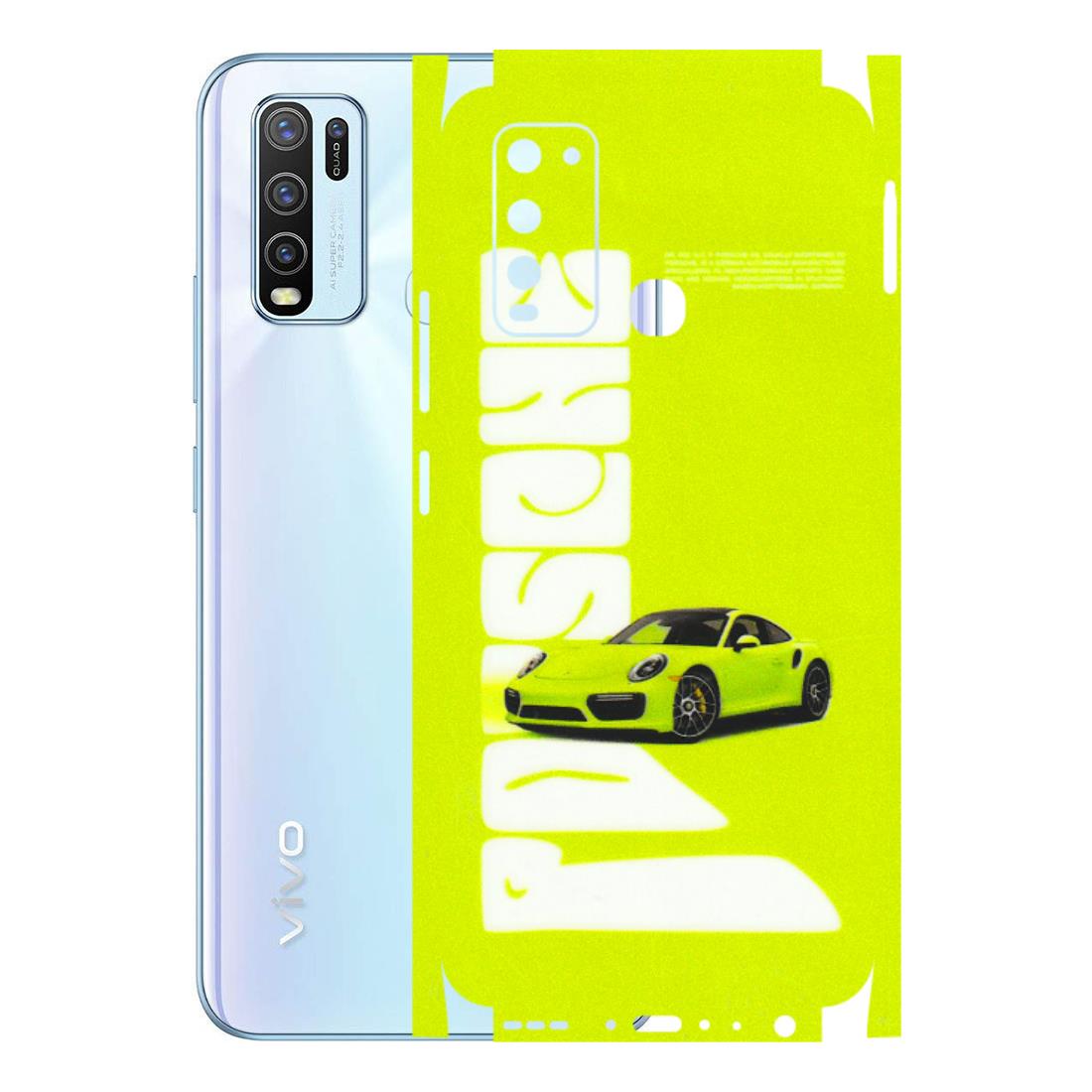 VIVO Y Series Phone Skins (All Models) - Lime Green Porche - 3D Embossed Finish (L-30) Vivo Y50