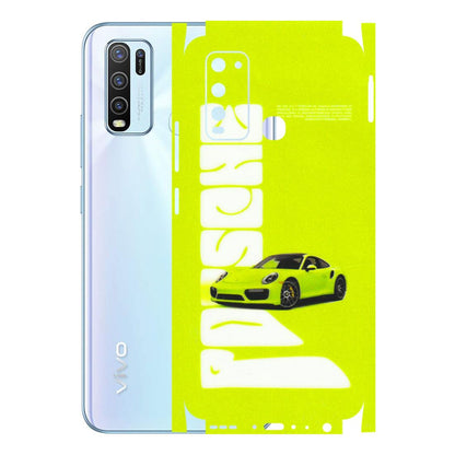 VIVO Y Series Phone Skins (All Models) - Lime Green Porche - 3D Embossed Finish (L-30) Vivo Y50