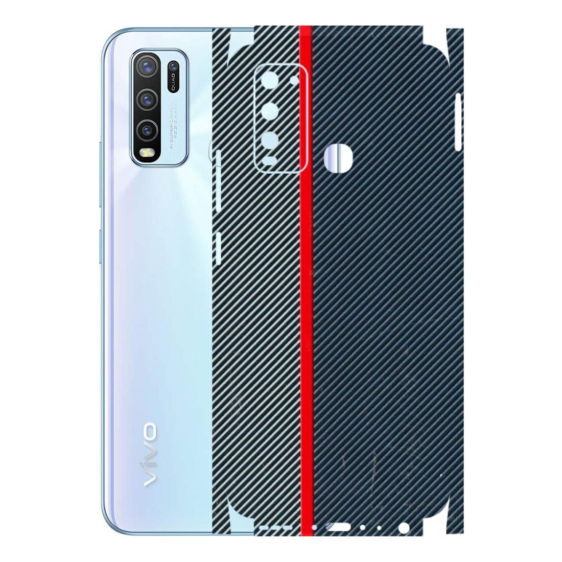 VIVO Y Series Phone Skins (All Models) - Blue Sober Lines - 3D Embossed Finish (L-305) Vivo Y50