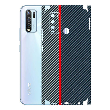 VIVO Y Series Phone Skins (All Models) - Blue Sober Lines - 3D Embossed Finish (L-305) Vivo Y50