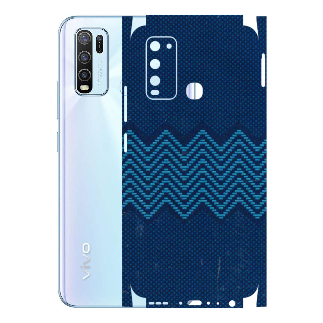 VIVO Y Series Phone Skins (All Models) - Blue Sober Waves - 3D Embossed Finish (L-306) Vivo Y50