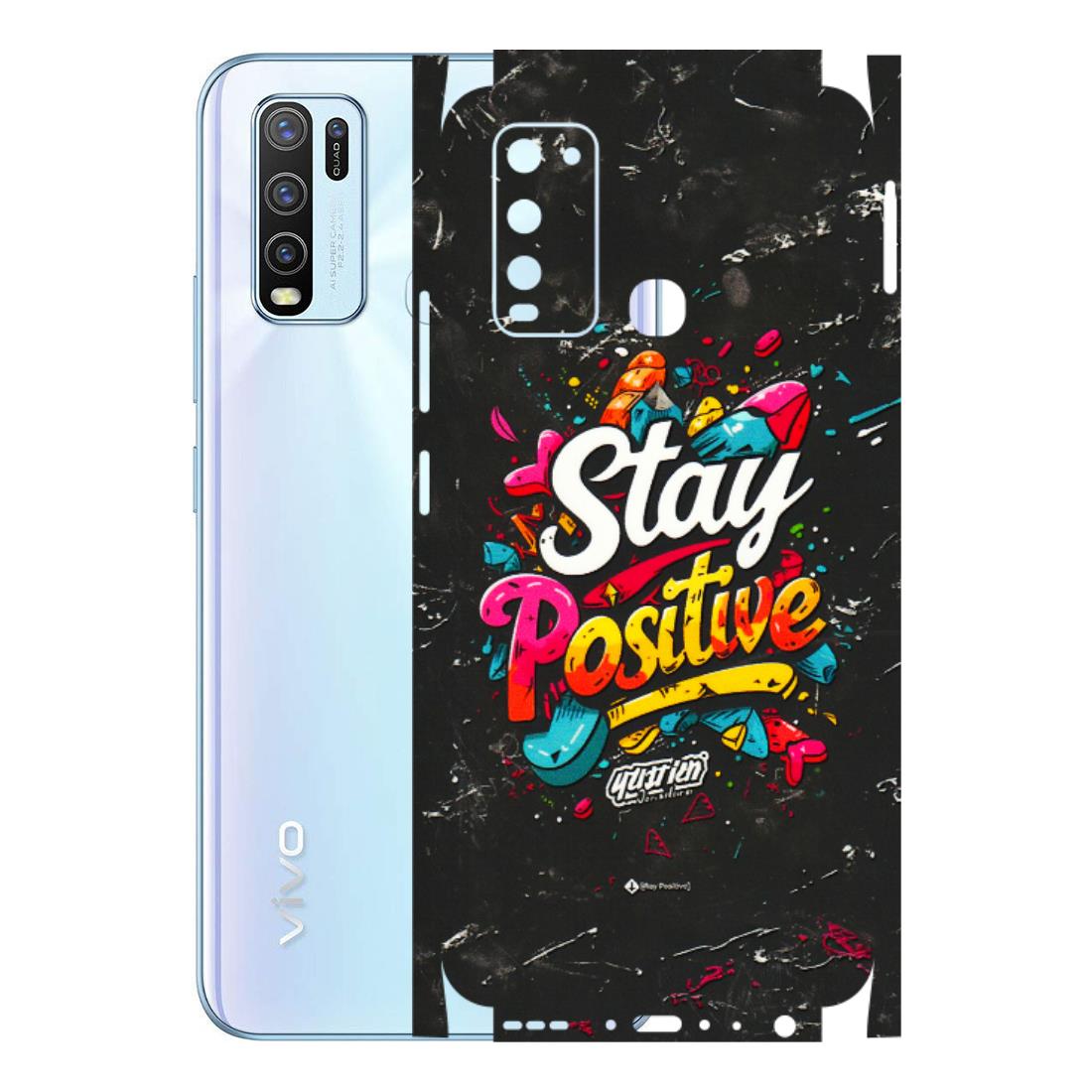 VIVO Y Series Phone Skins (All Models) - Stay Positive Black - 3D Embossed Finish (L-31) Vivo Y50