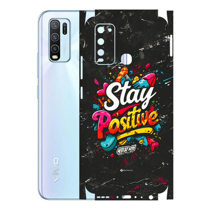 VIVO Y Series Phone Skins (All Models) - Stay Positive Black - 3D Embossed Finish (L-31) Vivo Y50