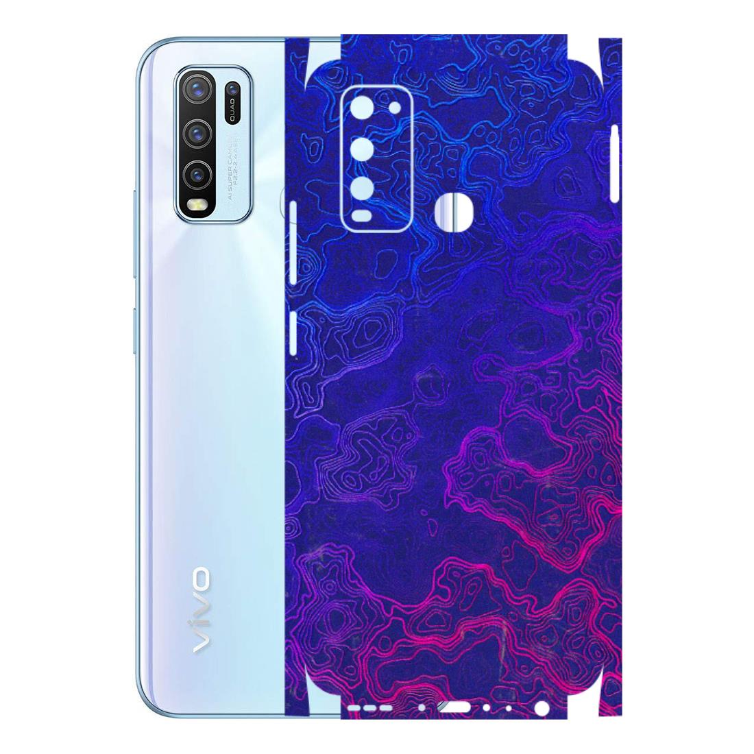 VIVO Y Series Phone Skins (All Models) - Purple Ripples Swirl - 3D Embossed Finish (L-314) Vivo Y50