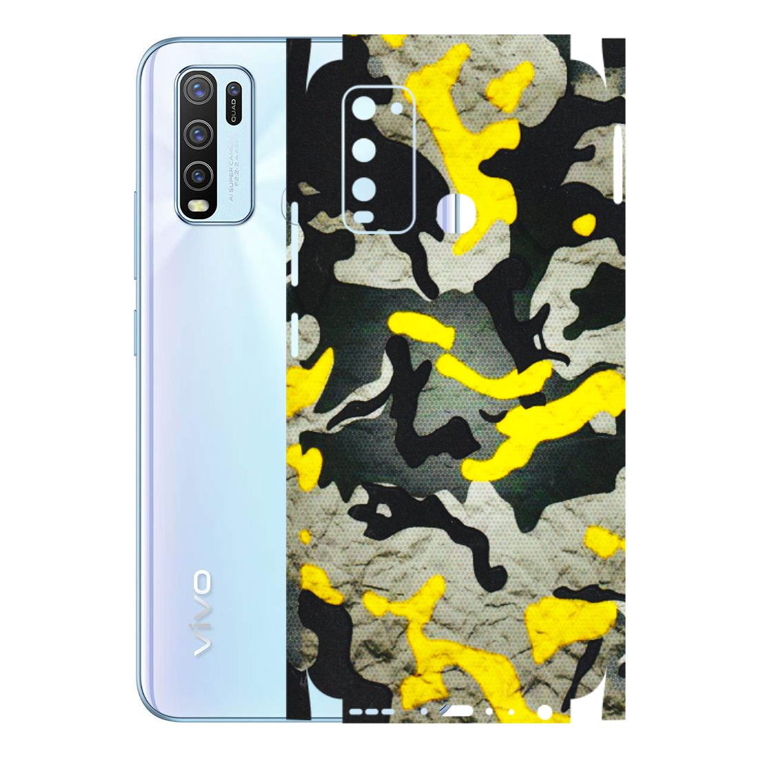 VIVO Y Series Phone Skins (All Models) - Yellow Camouflage - 3D Embossed Finish (L-61) Vivo Y50