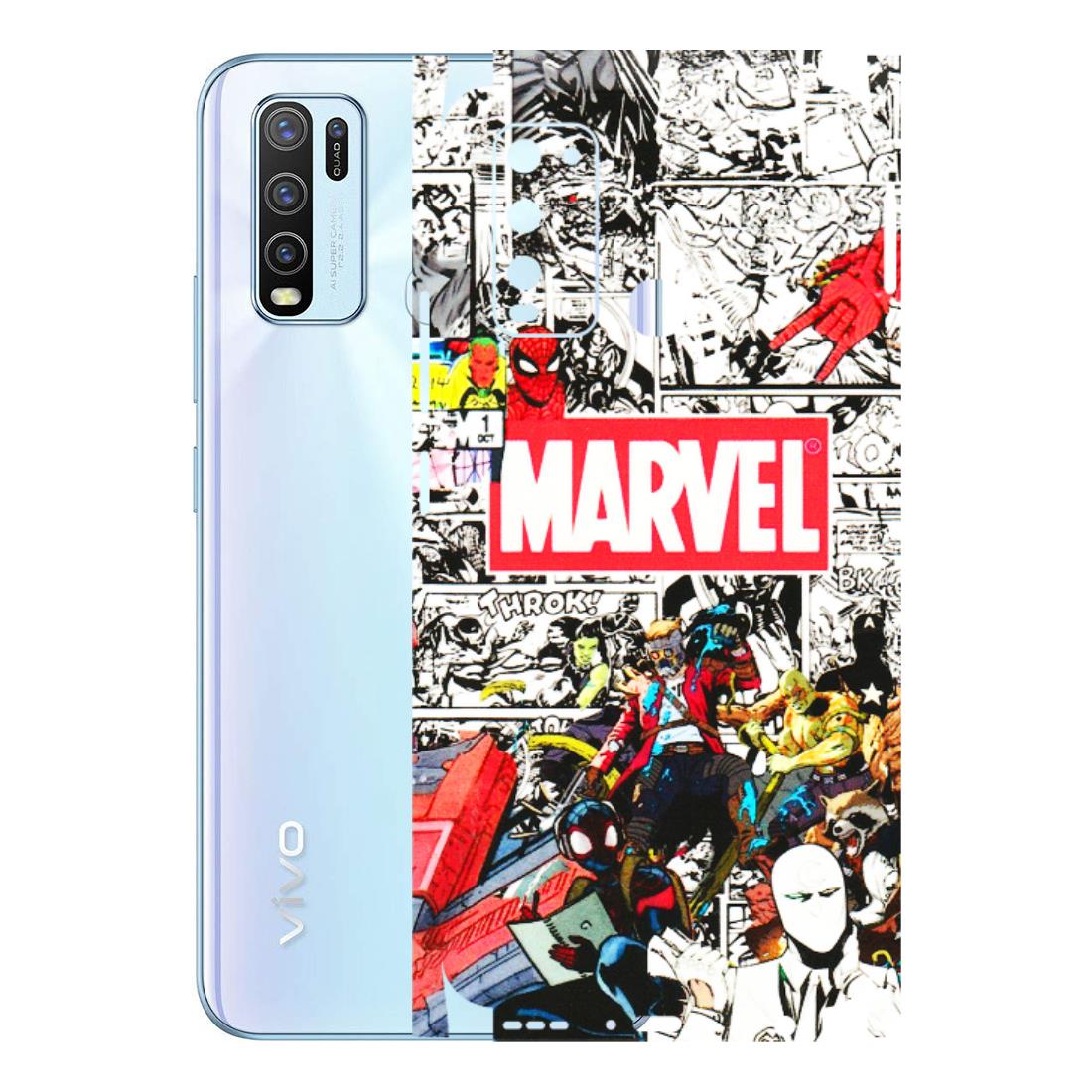 VIVO Y Series Phone Skins (All Models) - Marvel Colorful Comic - 3D Embossed Finish (L-64) Vivo Y50