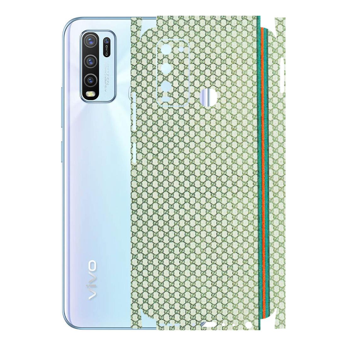 VIVO Y Series Phone Skins (All Models) - Gucci Fabric Pattern - 3D Embossed Finish (L-73) Vivo Y50