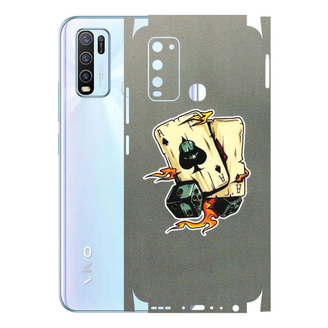 VIVO Y Series Phone Skins (All Models) - Grey Cards Of Ace - 3D Embossed Finish (L-77) Vivo Y50