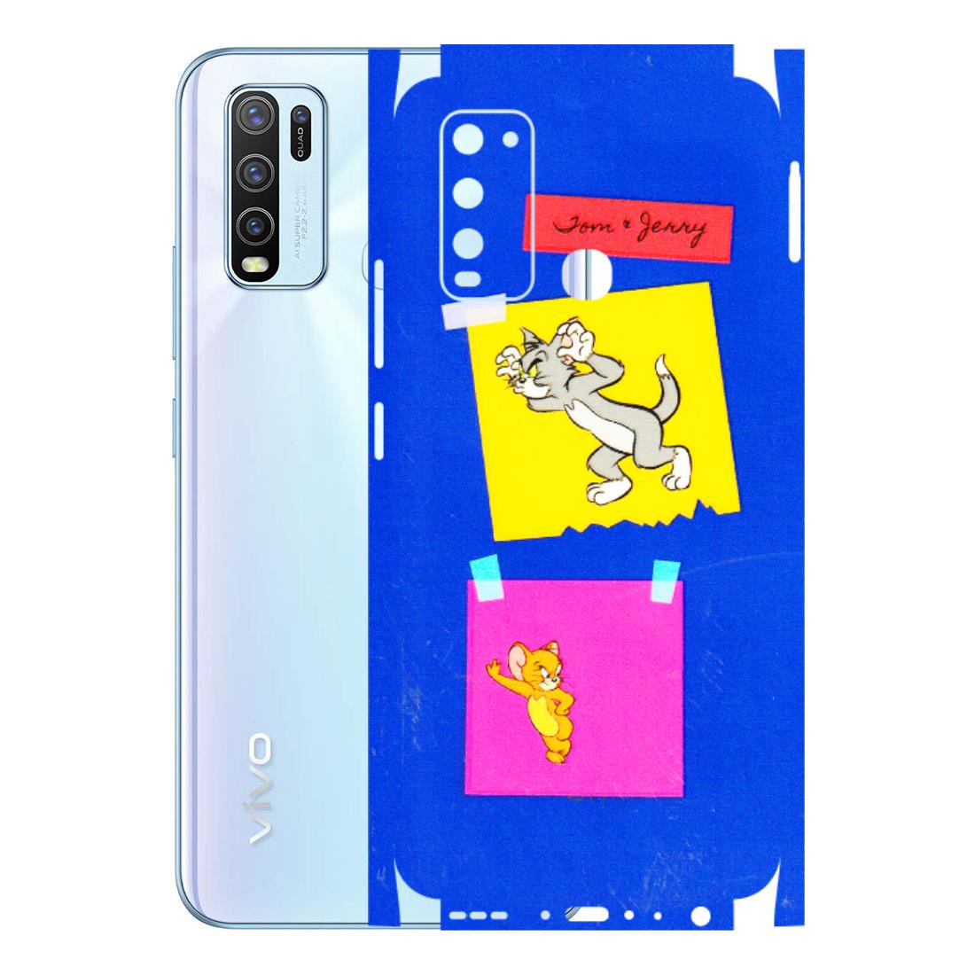 VIVO Y Series Phone Skins (All Models) - Tom N Jerry Sticky Notes - 3D Embossed Finish (L-88) Vivo Y50