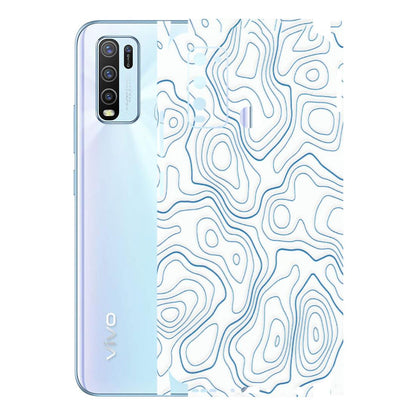VIVO Y Series Phone Skins (All Models) - Blue And White Swirls - Matte Finish (M-139) Vivo Y50
