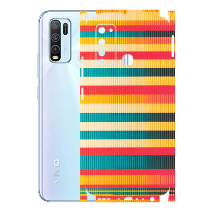 VIVO Y Series Phone Skins (All Models) - Colourful Stripes Soothing Effect - Matte Finish (M-86) Vivo Y50