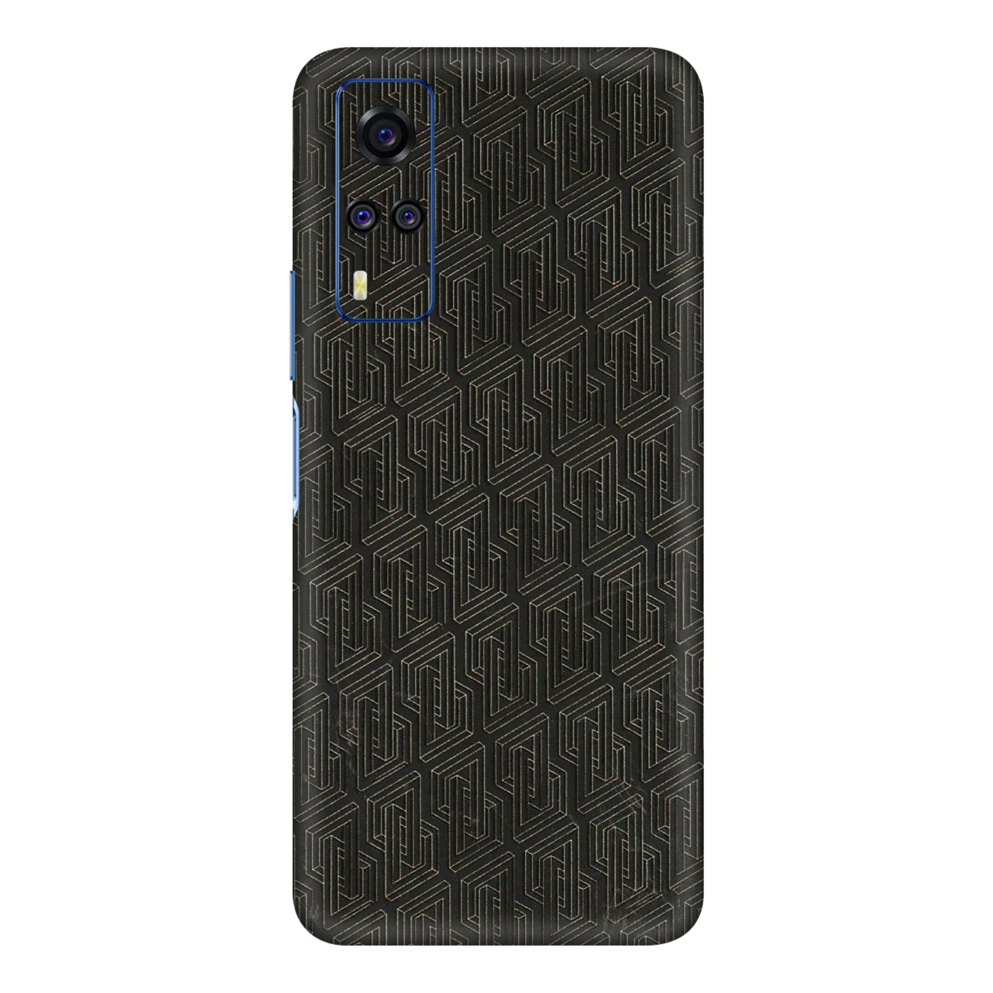 VIVO Y Series Phone Skins (All Models) - Black Abstract Pattern - 3D Embossed Finish (L-117) Vivo Y51A