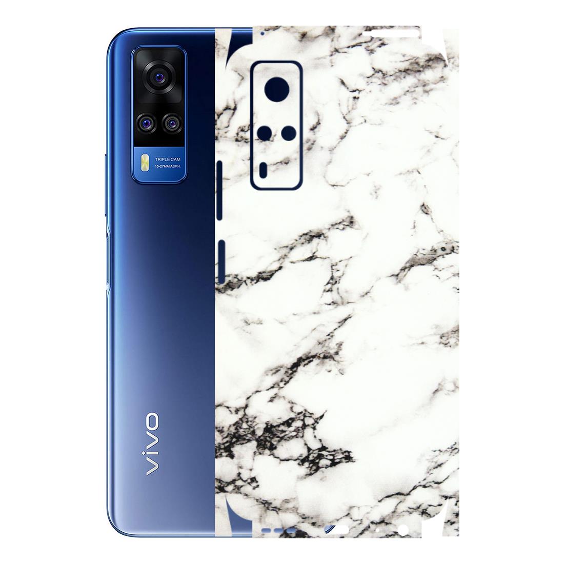 VIVO Y Series Phone Skins (All Models) - Black and White Marble Texture - 3D Embossed Finish (L-124) Vivo Y51A