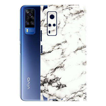 VIVO Y Series Phone Skins (All Models) - Black and White Marble Texture - 3D Embossed Finish (L-124) Vivo Y51A