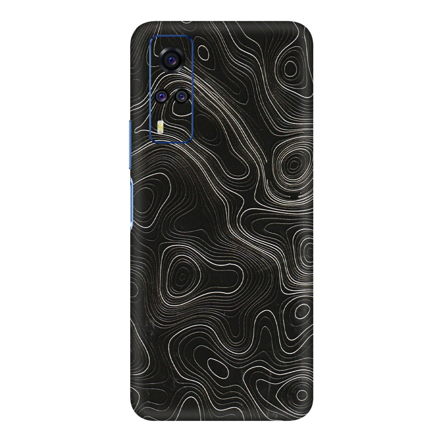 VIVO Y Series Phone Skins (All Models) - Black Swirl - 3D Embossed Finish (L-196) Vivo Y51A