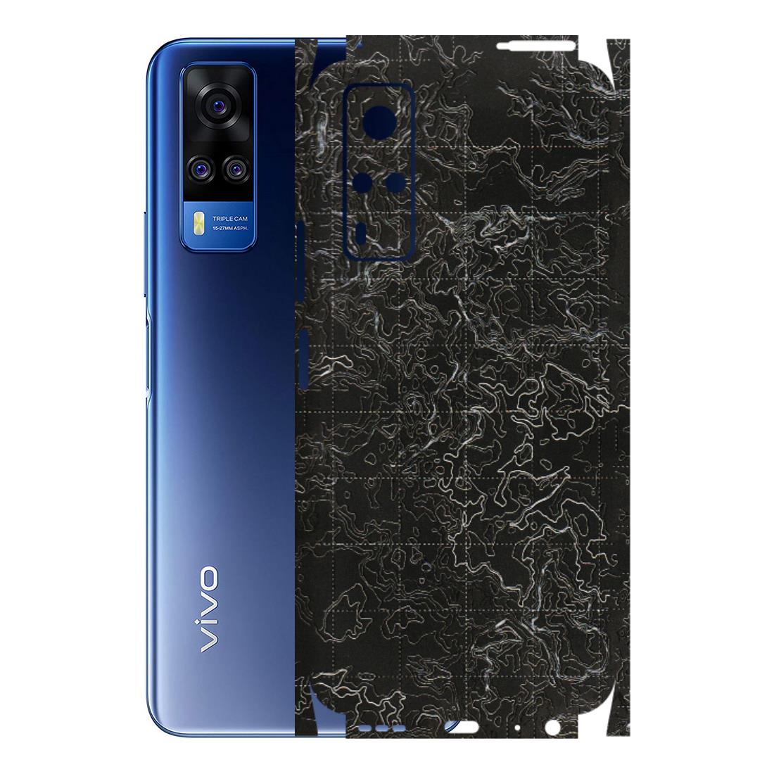 VIVO Y Series Phone Skins (All Models) - Black map Texture - 3D Embossed Finish (L-201) Vivo Y51A