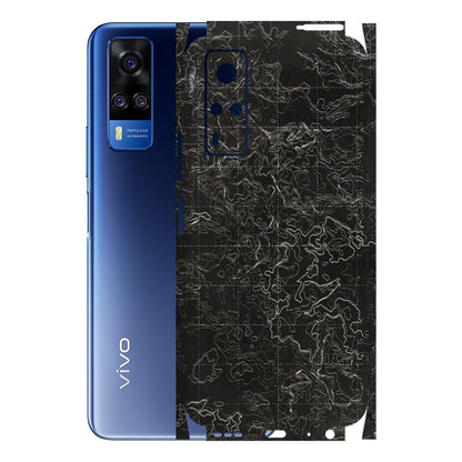 VIVO Y Series Phone Skins (All Models) - Black map Texture - 3D Embossed Finish (L-201) Vivo Y51A