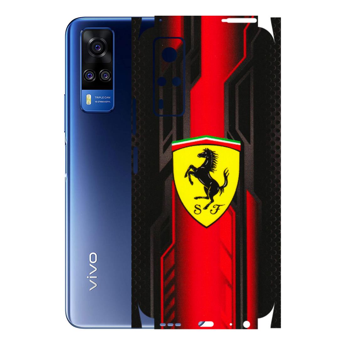 VIVO Y Series Phone Skins (All Models) - Black Ferrari Logo - 3D Embossed Finish (L-253) Vivo Y51A