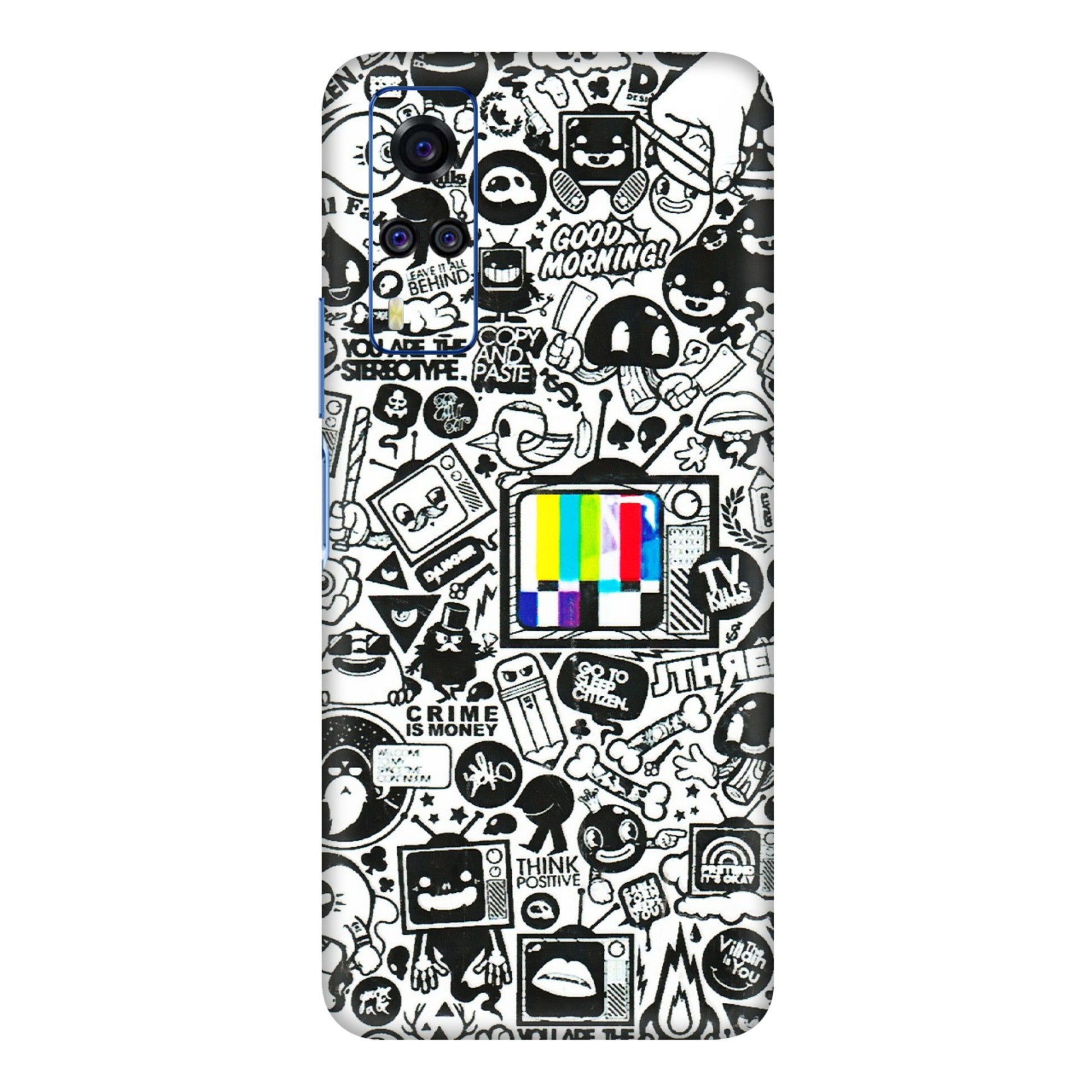 VIVO Y Series Phone Skins (All Models) - Doodles Positive Art - 3D Embossed Finish (L-263) Vivo Y51A