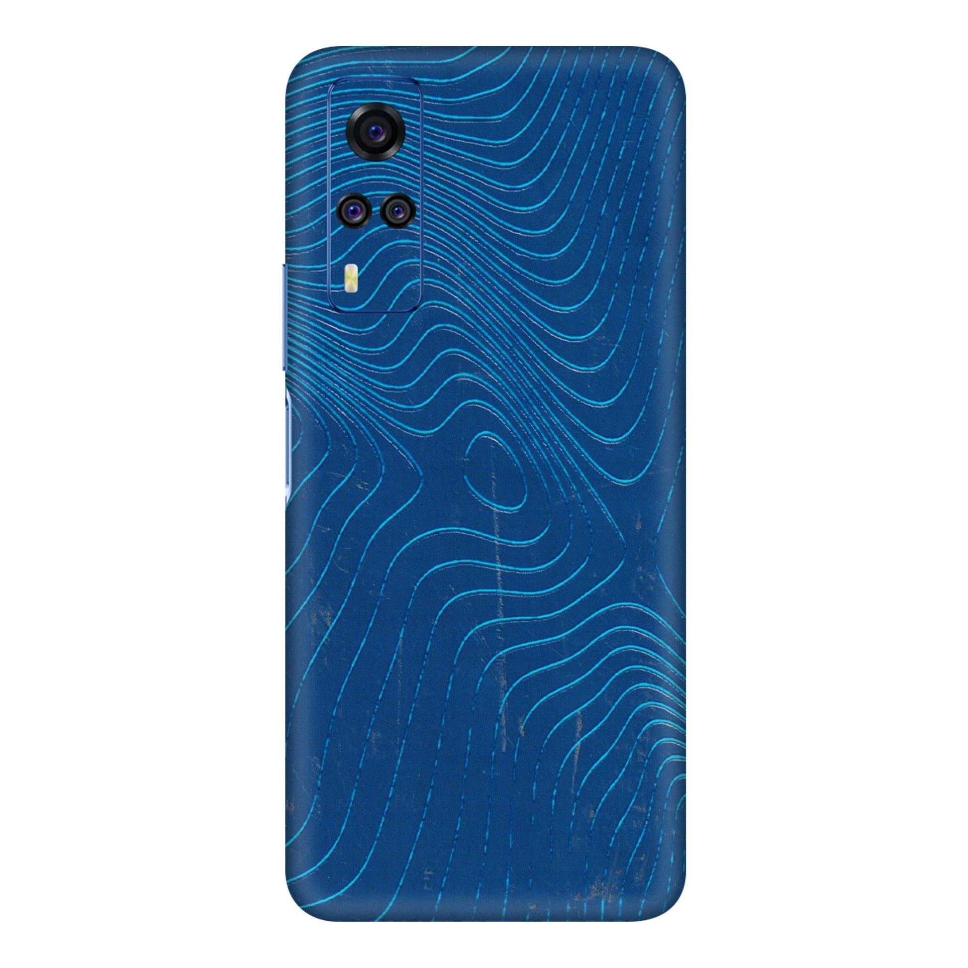 VIVO Y Series Phone Skins (All Models) - Abstract Blue Line Map - 3D Embossed Finish (L-272) Vivo Y51A