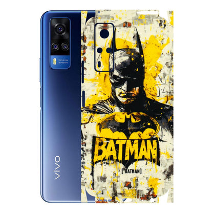 VIVO Y Series Phone Skins (All Models) - Batman Yellow BT - 3D Embossed Finish (L-304) Vivo Y51A