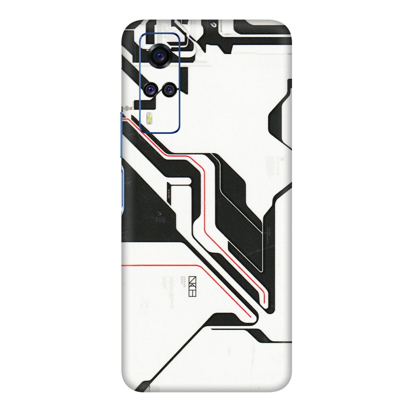 VIVO Y Series Phone Skins (All Models) - White Techy Logo - 3D Embossed Finish (L-312) Vivo Y51A