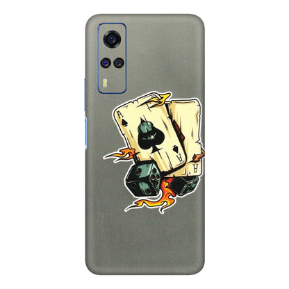 VIVO Y Series Phone Skins (All Models) - Grey Cards Of Ace - 3D Embossed Finish (L-77) Vivo Y51A