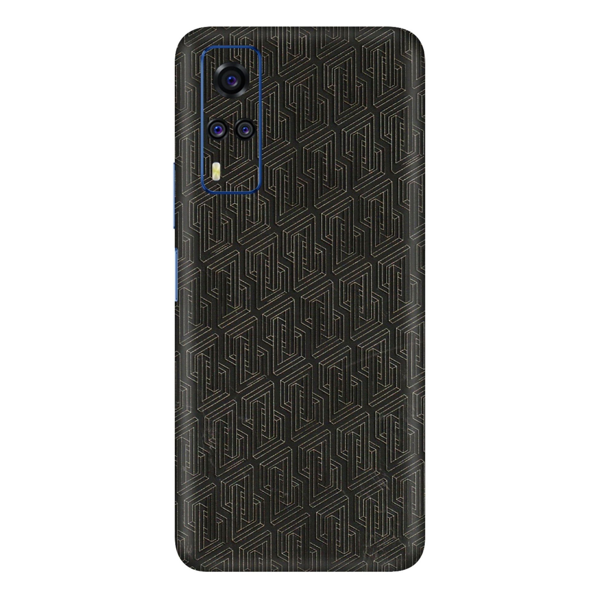 VIVO Y Series Phone Skins (All Models) - Black Abstract Pattern - 3D Embossed Finish (L-117) Vivo Y51