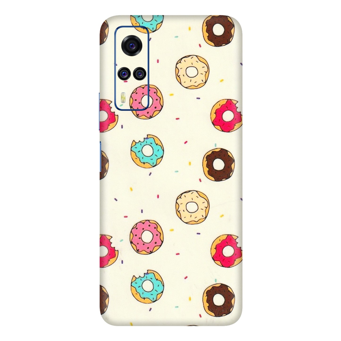VIVO Y Series Phone Skins (All Models) - Mini Donuts Doodle Art - 3D Embossed Finish (L-122) Vivo Y51