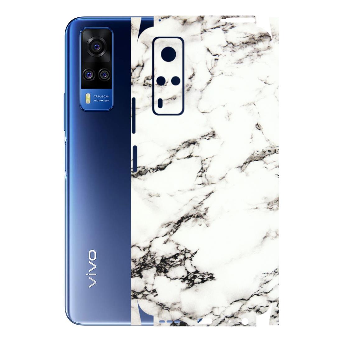 VIVO Y Series Phone Skins (All Models) - Black and White Marble Texture - 3D Embossed Finish (L-124) Vivo Y51