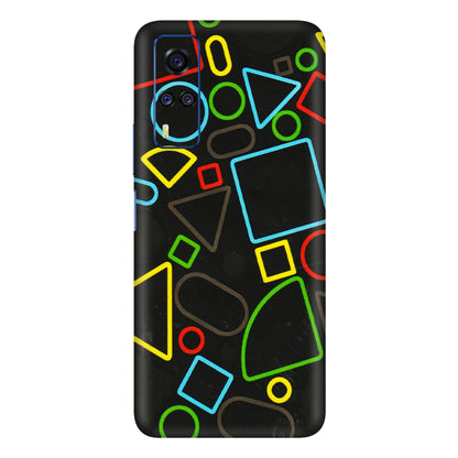 VIVO Y Series Phone Skins (All Models) - Black Shapes - 3D Embossed Finish (L-131) Vivo Y51