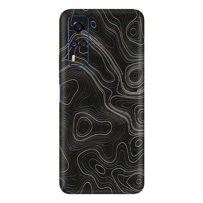 VIVO Y Series Phone Skins (All Models) - Black Swirl - 3D Embossed Finish (L-196) Vivo Y51