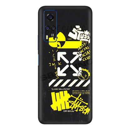 VIVO Y Series Phone Skins (All Models) - Anti Social Graffiti - 3D Embossed Finish (L-198) Vivo Y51