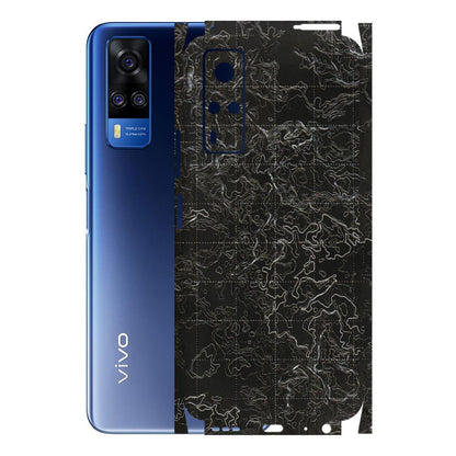 VIVO Y Series Phone Skins (All Models) - Black map Texture - 3D Embossed Finish (L-201) Vivo Y51