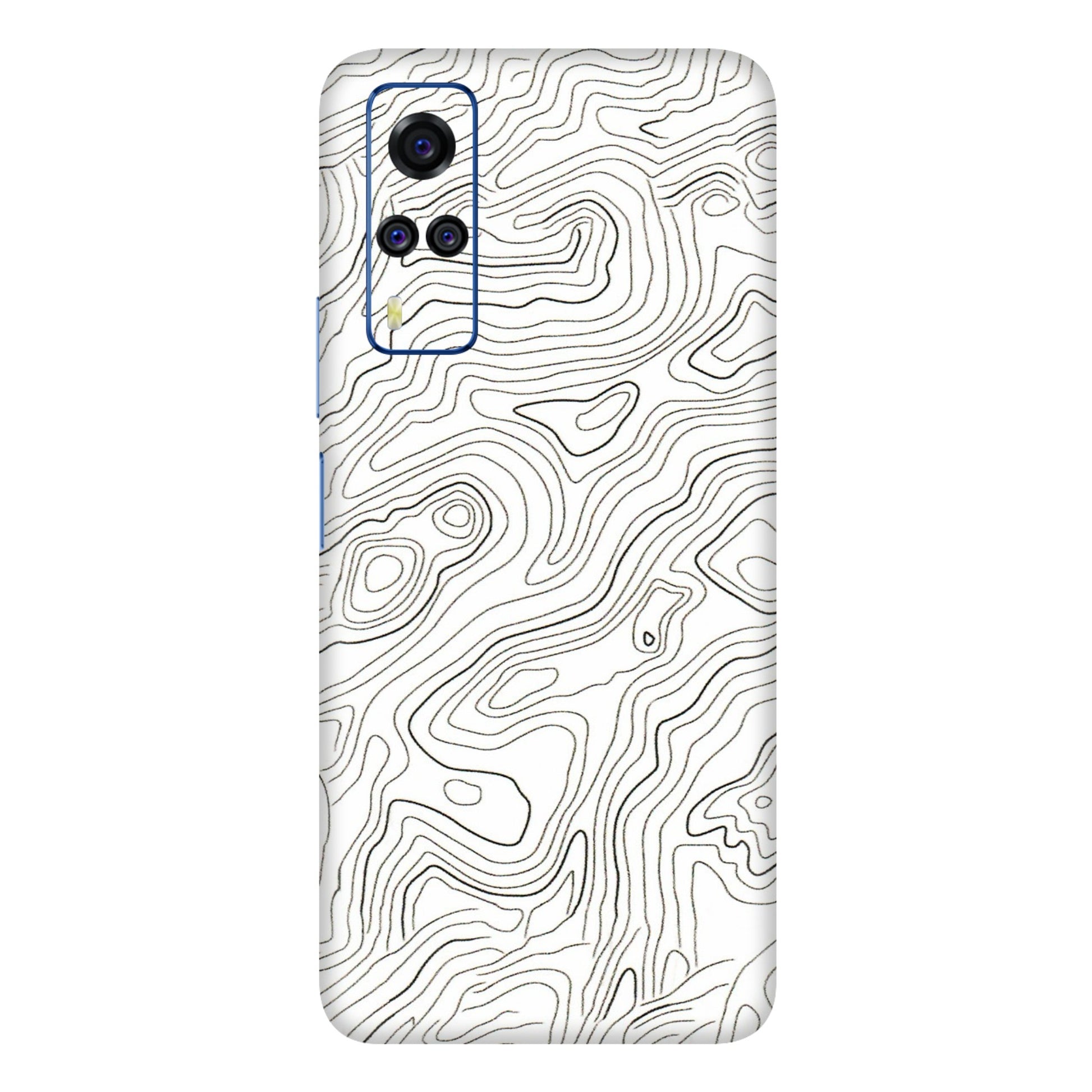 VIVO Y Series Phone Skins (All Models) - White Black Swirls - 3D Embossed Finish (L-219) Vivo Y51