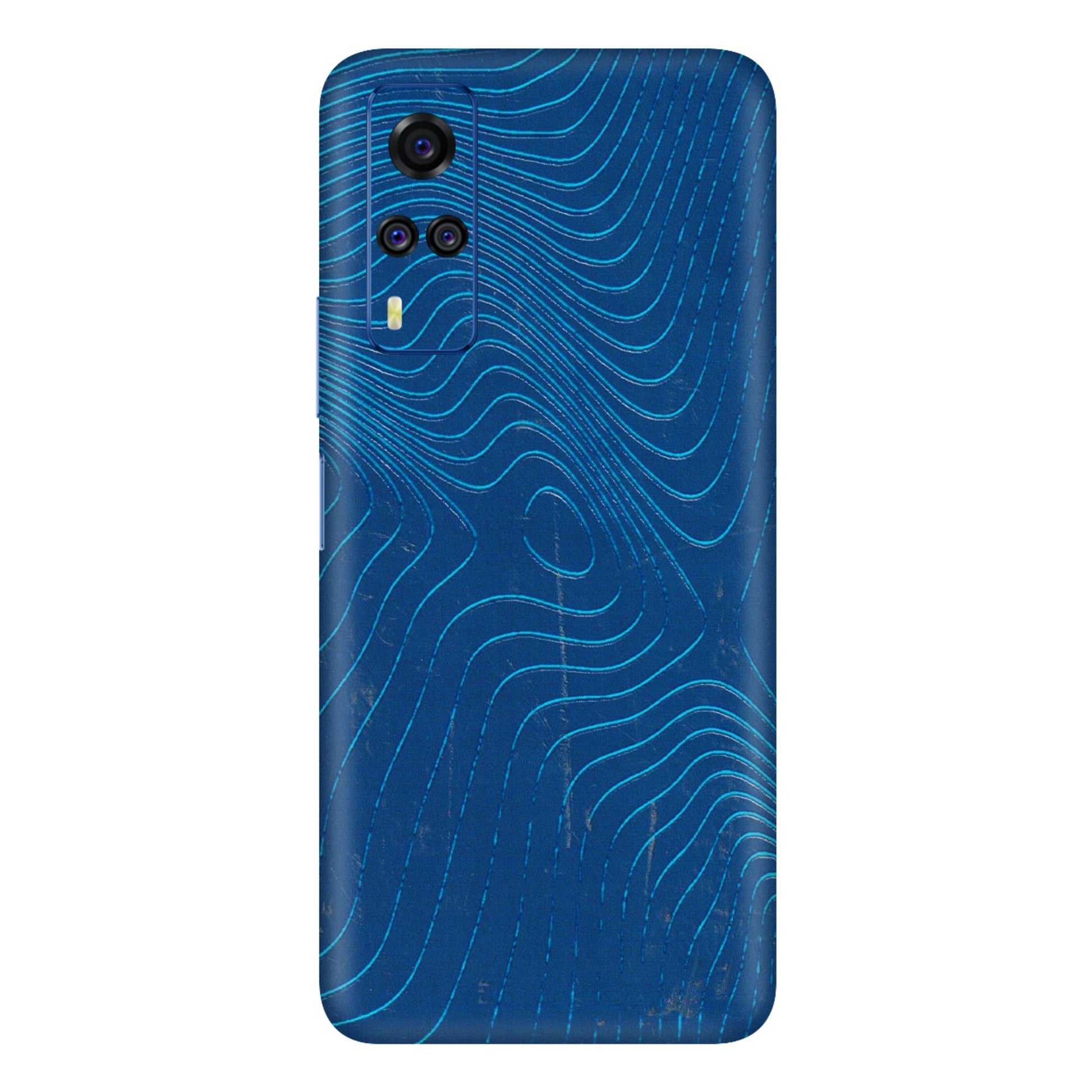 VIVO Y Series Phone Skins (All Models) - Abstract Blue Line Map - 3D Embossed Finish (L-272) Vivo Y51