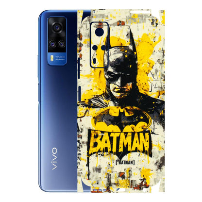 VIVO Y Series Phone Skins (All Models) - Batman Yellow BT - 3D Embossed Finish (L-304) Vivo Y51