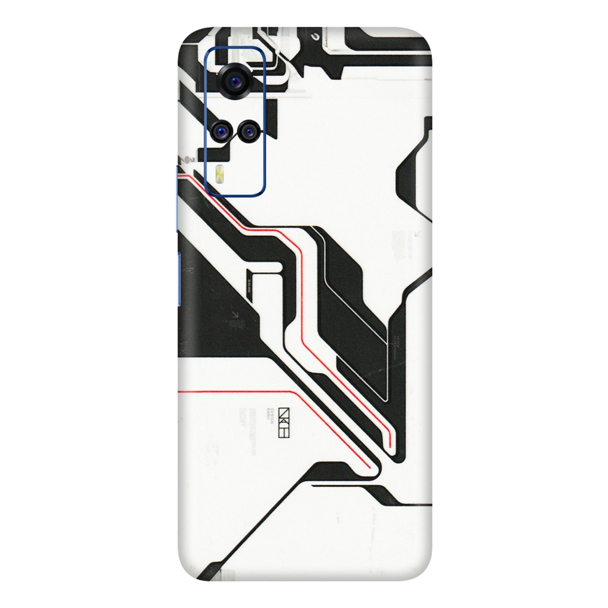 VIVO Y Series Phone Skins (All Models) - White Techy Logo - 3D Embossed Finish (L-312) Vivo Y51