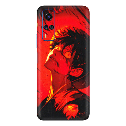 VIVO Y Series Phone Skins (All Models) - D.Luffy Power Up One Piece Anime - 3D Embossed Finish (L-326) Vivo Y51