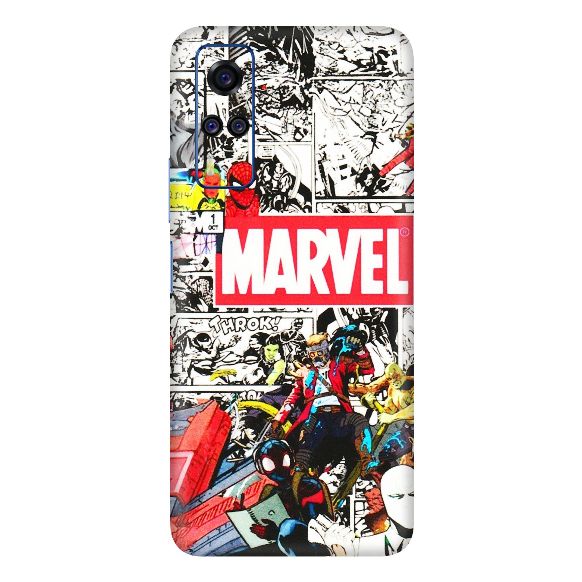 VIVO Y Series Phone Skins (All Models) - Marvel Colorful Comic - 3D Embossed Finish (L-64) Vivo Y51