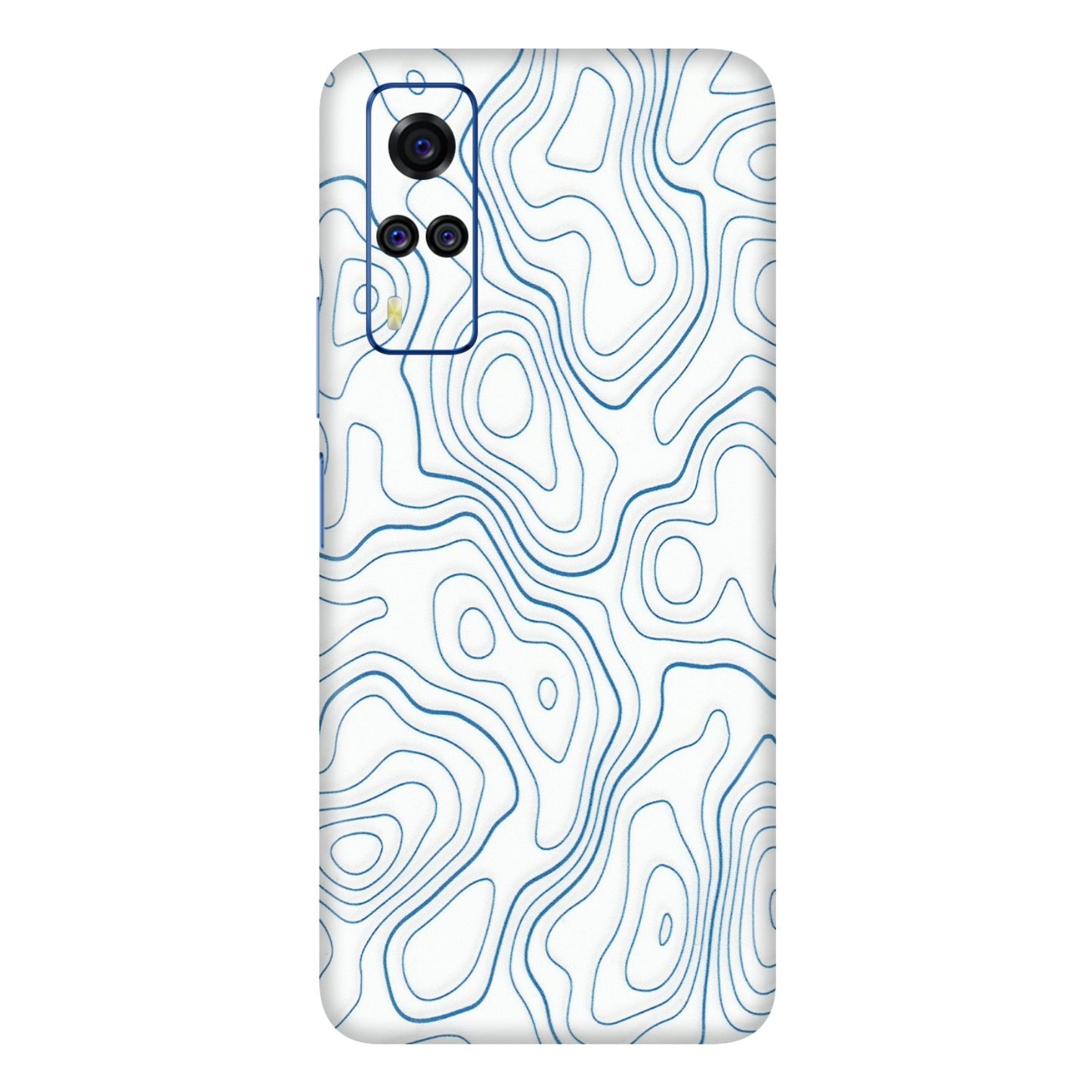 VIVO Y Series Phone Skins (All Models) - Blue And White Swirls - Matte Finish (M-139) Vivo Y51