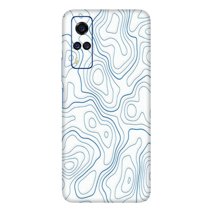 VIVO Y Series Phone Skins (All Models) - Blue And White Swirls - Matte Finish (M-139) Vivo Y51
